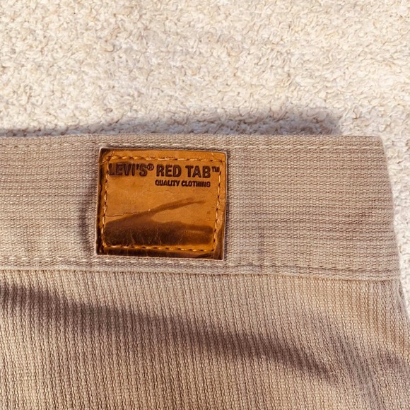 Vintage Levis Black Bat Wing Tag Mens Cargo 36x30 Pants Khaki Bedford Cord Y2K - Picture 3 of 9